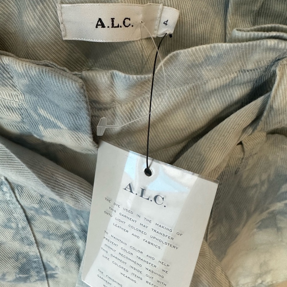 A.L.C. Blue Tie-Dye High Waist Shorts - Picture 9 of 10